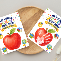 My Future Is Being Built Today Handprint Craft Printable | First Day of School Apple Keepsake | Preschool & Kindergarten PDF