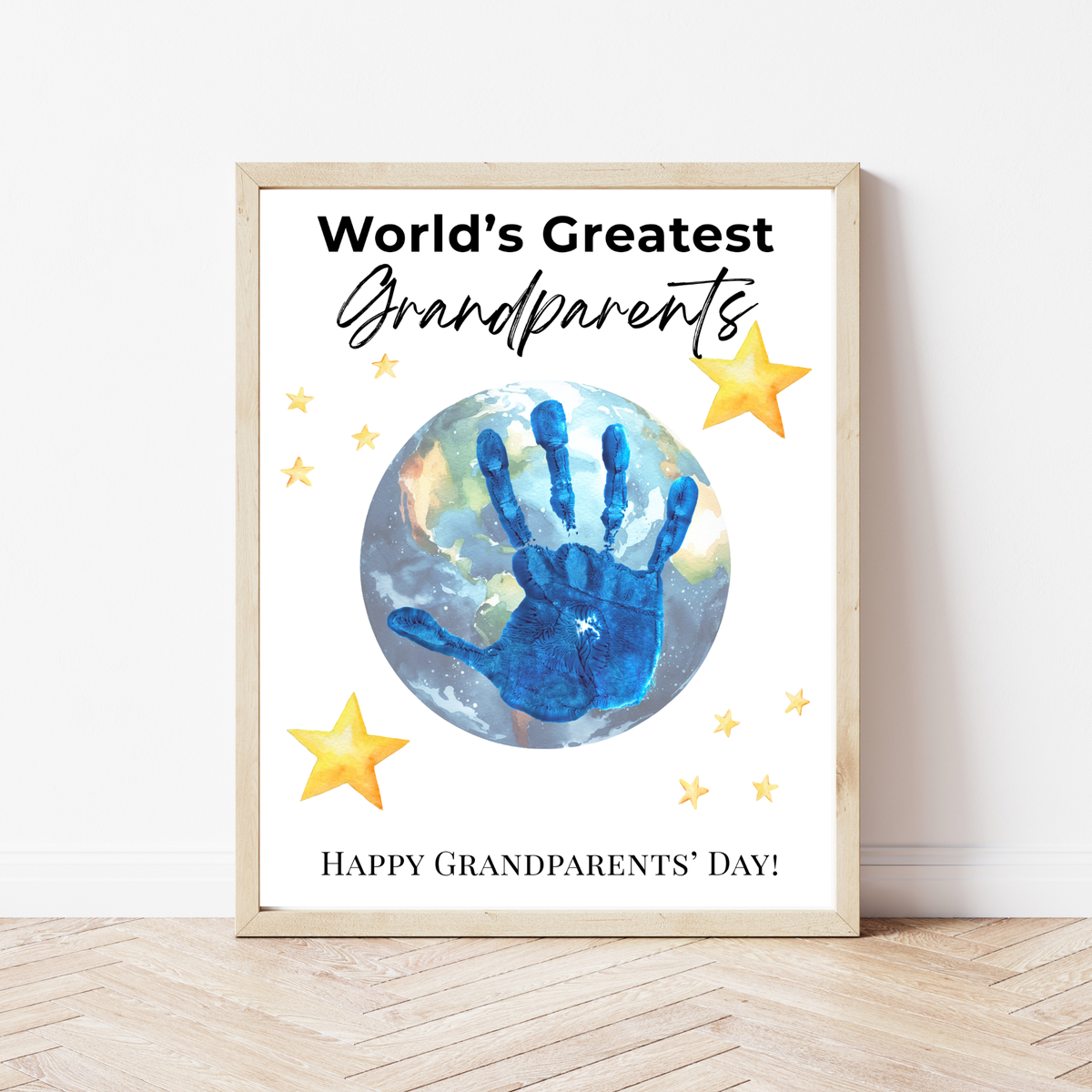 World’s Greatest Grandparents Handprint Craft | Grandparents Day Printable Keepsake for Kids