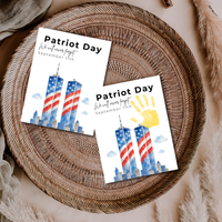 Patriot Day September 11th Handprint Craft Printable | 9/11 Remembrance Keepsake | Twin Towers Handprint Activity | Preschool Patriot Day Craft
