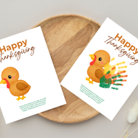 Happy Thanksgiving Turkey Handprint Craft Printable | Thanksgiving Handprint Keepsake | Preschool Fall Activity PDF