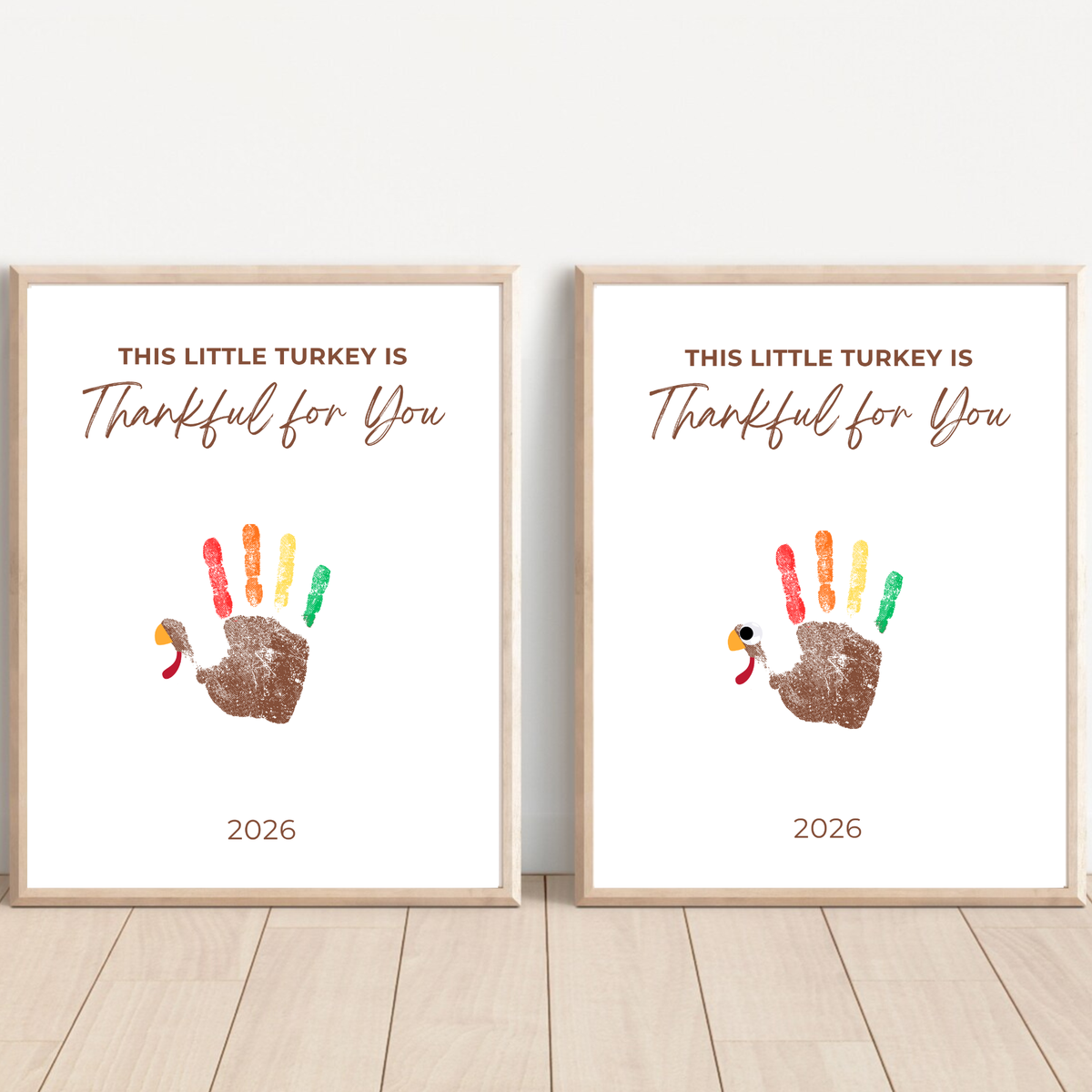 This Little Turkey Is Thankful for You Handprint Craft | Thanksgiving Keepsake Printable