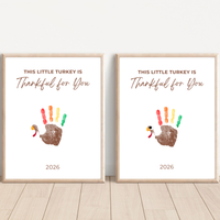 This Little Turkey Is Thankful for You Handprint Craft | Thanksgiving Keepsake Printable