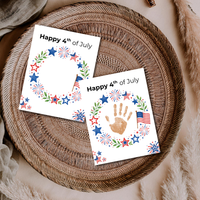 4th of July Handprint Wreath Craft for Kids | Patriotic Preschool & Kindergarten Activity | Independence Day Printable