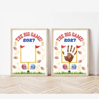 Super Bowl 2027 Handprint Craft for Kids | The Big Game Football Printable | Preschool Sports Keepsake