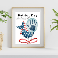 Patriot Day Balloons Handprint Craft for Kids | September 11th Preschool 9/11 Remembrance Activity & Keepsake