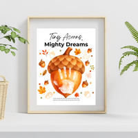Fall Acorn Handprint Craft for Kids | Tiny Acorns Mighty Dreams Preschool Autumn Activity & Keepsake