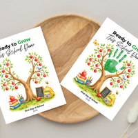 Ready to Grow This School Year Handprint Craft Printable, First Day of School Keepsake, Apple Tree Handprint Activity, Preschool Kindergarten PDF