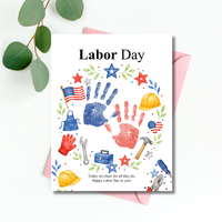 Labor Day Handprint Craft | Printable Labor Day Keepsake Activity for Preschool & Kindergarten