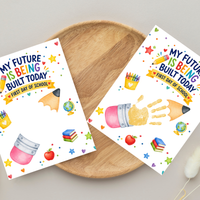 My Future Is Being Built Today Handprint Craft Printable | First Day of School Pencil Keepsake | Preschool & Kindergarten PDF