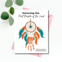 Honoring the First People of the Land Dreamcatcher Handprint Craft | Native American Heritage Month Printable