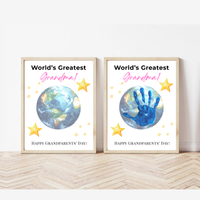 World’s Greatest Grandma Handprint Craft | Grandparents Day Printable Keepsake for Kids