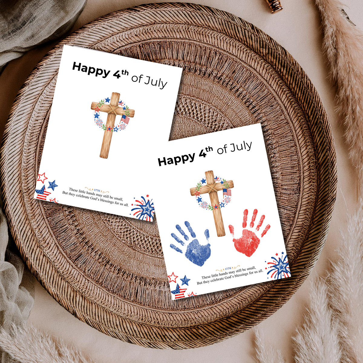 Christian 4th of July Handprint Craft for Kids | Patriotic Preschool & Kindergarten Activity | Faith-Based Printable