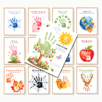 12 Month Handprint Memory Book for Kids | A Year of Little Handprints Printable Keepsake
