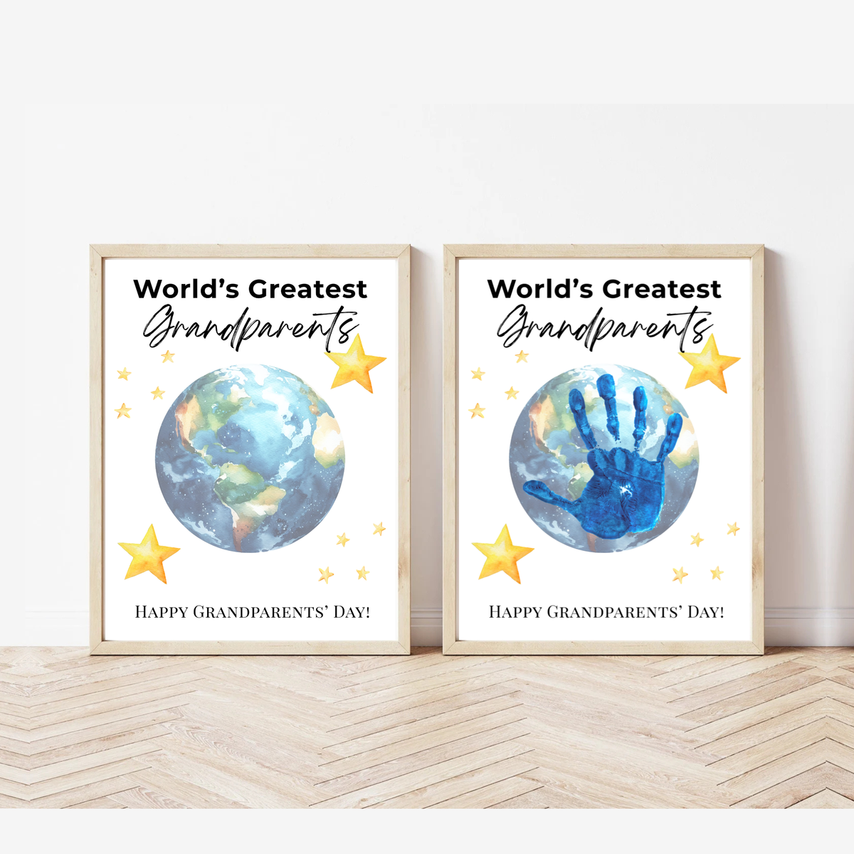 World’s Greatest Grandparents Handprint Craft | Grandparents Day Printable Keepsake for Kids