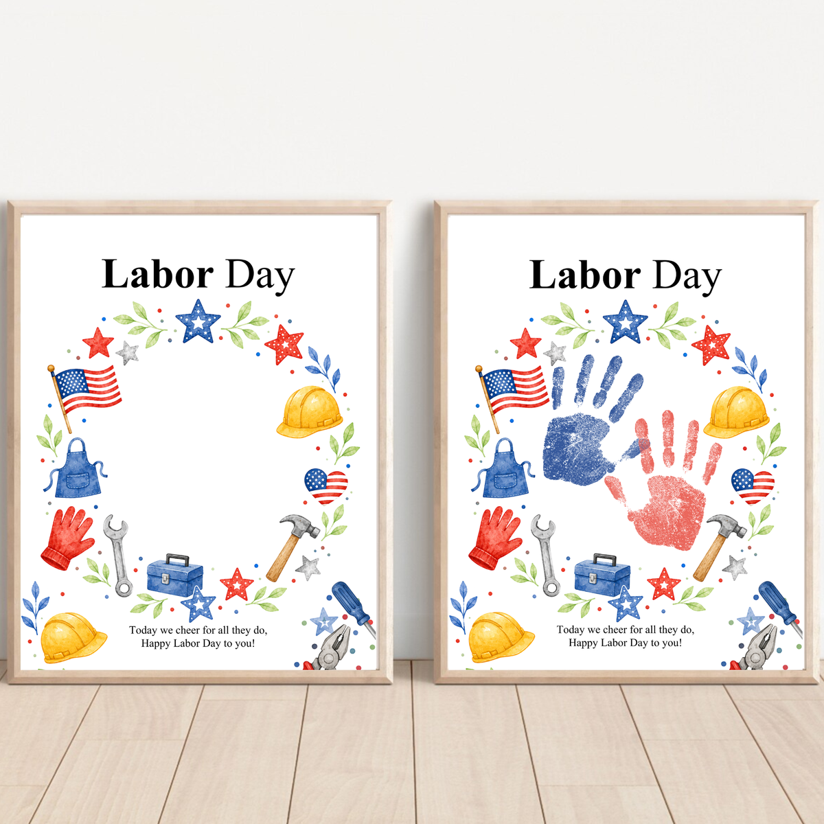 Labor Day Handprint Craft | Printable Labor Day Keepsake Activity for Preschool & Kindergarten