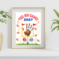 Super Bowl 2027 Handprint Craft for Kids | The Big Game Football Printable | Preschool Sports Keepsake