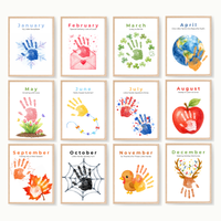 12 Month Handprint Memory Book for Kids | A Year of Little Handprints Printable Keepsake