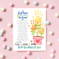 Grandparents Day Handprint Craft for Kids | God Picked You to Be My Grandpa & Our Grandpa Christian Keepsake