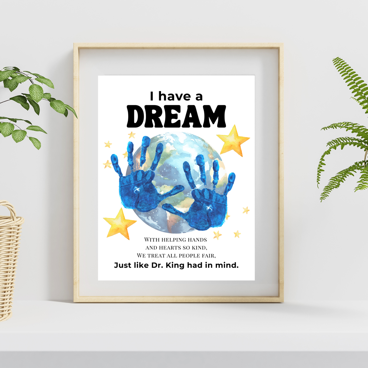 Martin Luther King Jr. I Have a Dream Handprint Craft | MLK Day Kindness & Diversity Activity for Kids