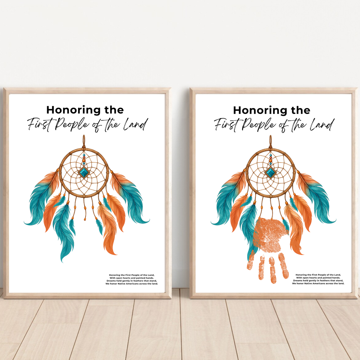 Honoring the First People of the Land Dreamcatcher Handprint Craft | Native American Heritage Month Printable