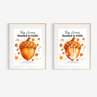Christian Fall Acorn Handprint Craft for Kids | Tiny Acorns Rooted in Faith Bible Activity