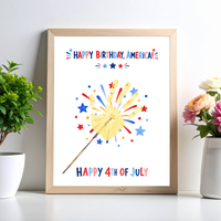 4th of July Handprint Craft for Kids | Patriotic Preschool & Kindergarten Activity | Happy Birthday America Printable