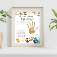 Martin Luther King Jr. Handprint Craft for Kids | MLK Day Little Dreams Big Change Printable Activity