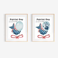 Patriot Day Balloons Handprint Craft for Kids | September 11th Preschool 9/11 Remembrance Activity & Keepsake