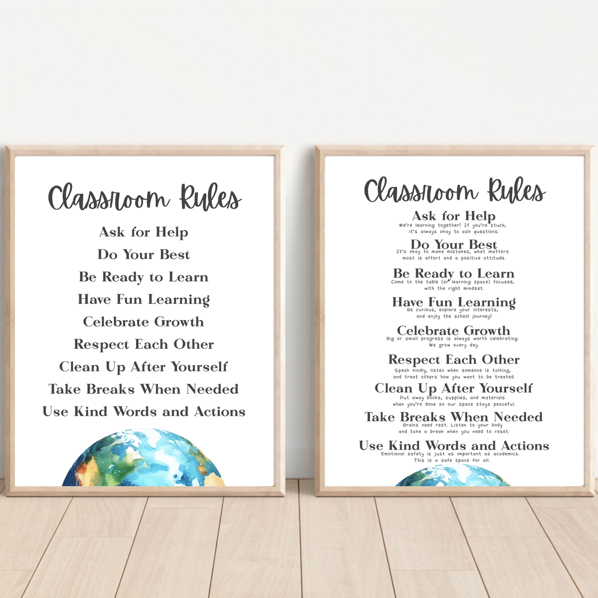 Classroom Rules Printable Poster Set | Classroom Decor | Preschool, Kindergarten & Elementary Classroom Expectations