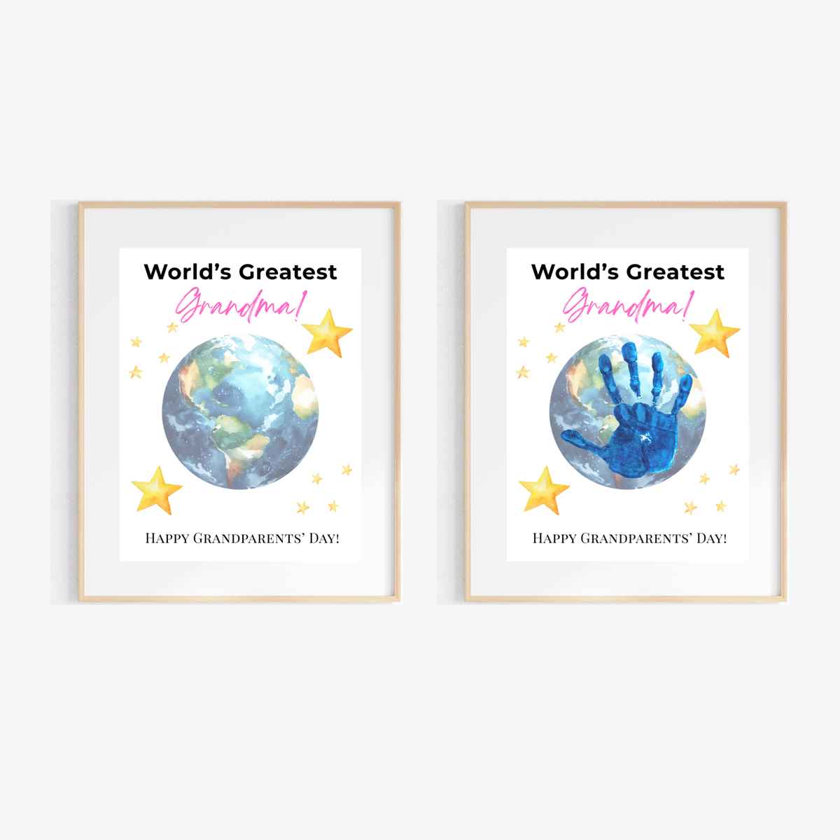 World’s Greatest Grandma Handprint Craft | Grandparents Day Printable Keepsake for Kids