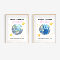 World’s Greatest Grandma Handprint Craft | Grandparents Day Printable Keepsake for Kids