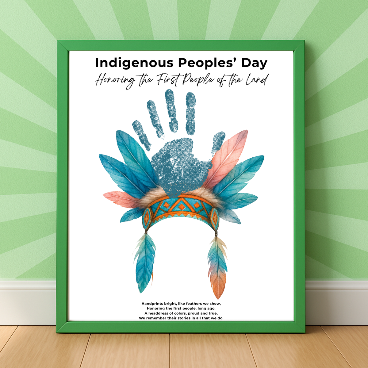 Indigenous Peoples' Day Handprint Craft | Native American Heritage Printable | Preschool & Kindergarten Keepsake Activity