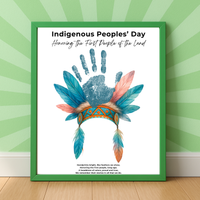 Indigenous Peoples' Day Handprint Craft | Native American Heritage Printable | Preschool & Kindergarten Keepsake Activity