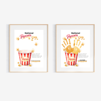 National Popcorn Day Handprint Craft for Kids | Preschool Fine Motor Printable Activity