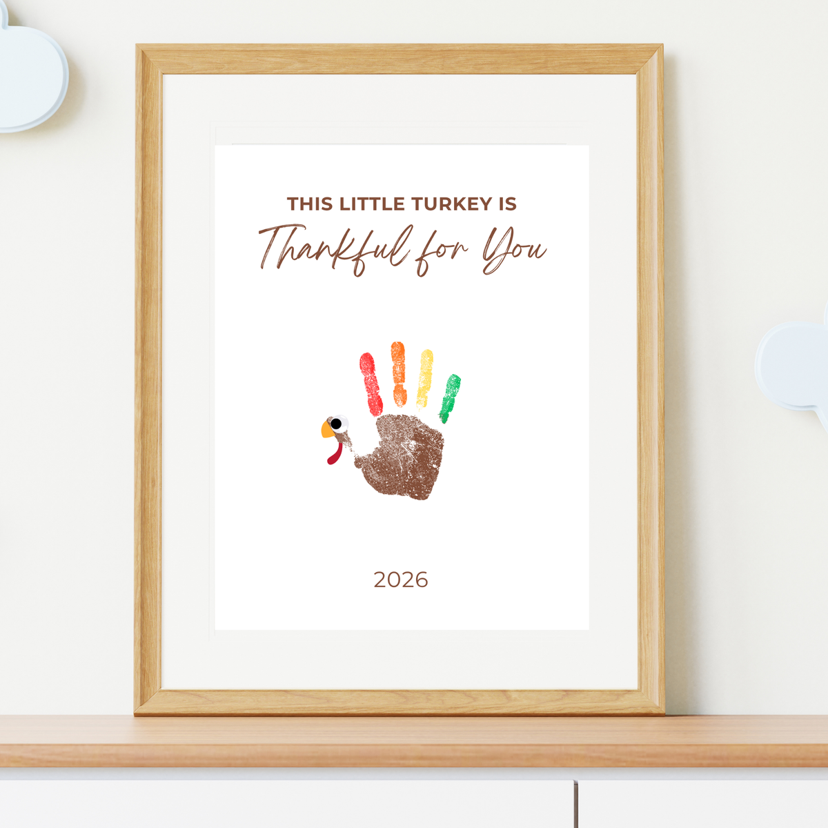 This Little Turkey Is Thankful for You Handprint Craft | Thanksgiving Keepsake Printable