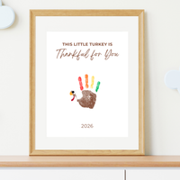 This Little Turkey Is Thankful for You Handprint Craft | Thanksgiving Keepsake Printable