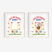 Super Bowl 2027 Handprint Craft for Kids | The Big Game Football Printable | Preschool Sports Keepsake