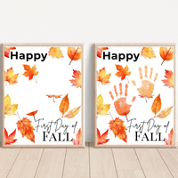 Happy First Day of Fall Handprint Craft | Autumn Keepsake Printable | Preschool Fall Handprint Activity | Classroom & Homeschool Fall Craft