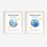 World’s Greatest Grandpa Handprint Craft | Grandparents Day Printable Keepsake for Kids
