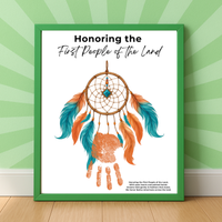 Honoring the First People of the Land Dreamcatcher Handprint Craft | Native American Heritage Month Printable