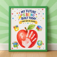 My Future Is Being Built Today Handprint Craft Printable | First Day of School Apple Keepsake | Preschool & Kindergarten PDF