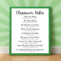 Classroom Rules Printable Poster Set | Classroom Decor | Preschool, Kindergarten & Elementary Classroom Expectations