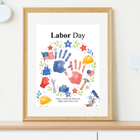 Labor Day Handprint Craft | Printable Labor Day Keepsake Activity for Preschool & Kindergarten