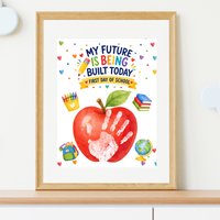 My Future Is Being Built Today Handprint Craft Printable | First Day of School Apple Keepsake | Preschool & Kindergarten PDF