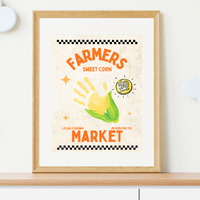 Farmers Market Sweet Corn Handprint Craft Printable, Corn Handprint Keepsake, Fall Harvest Activity, Preschool Kindergarten Thanksgiving PDF