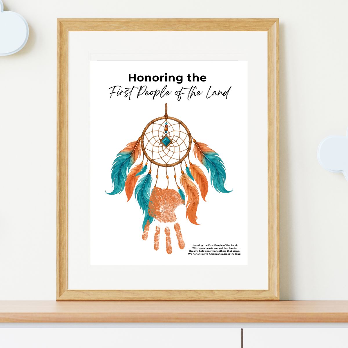 Honoring the First People of the Land Dreamcatcher Handprint Craft | Native American Heritage Month Printable