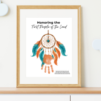 Honoring the First People of the Land Dreamcatcher Handprint Craft | Native American Heritage Month Printable