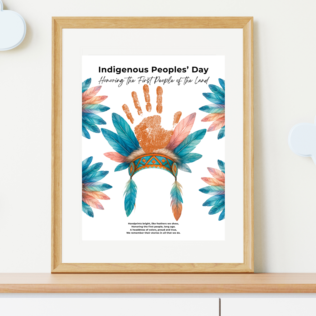 Indigenous Peoples' Day Handprint Craft | Native American Heritage Printable | Preschool & Kindergarten Keepsake Activity