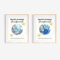 World’s Greatest Grandparents Handprint Craft | Grandparents Day Printable Keepsake for Kids