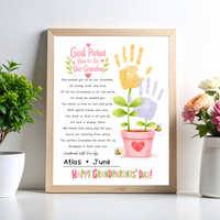 Grandma Grandparents Day Handprint Craft for Kids | God Picked You to Be My Grandma Christian Keepsake